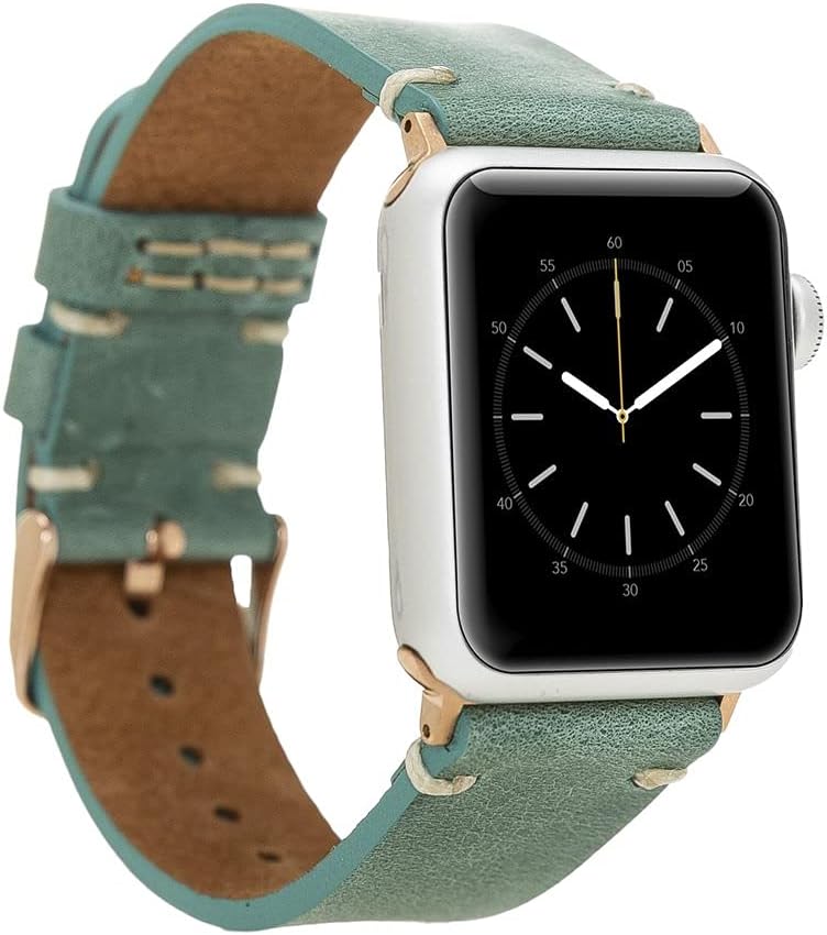 HARDISTON Apple Watch Band 38mm 40mm 41mm 42mm 44mm 45mm for women & men, Handmade Genuine Leather, Stitch End Watch Band Compatible with iWatch Series 7 6 5 4 3 2 1 SE, Wrist Bracelet Band