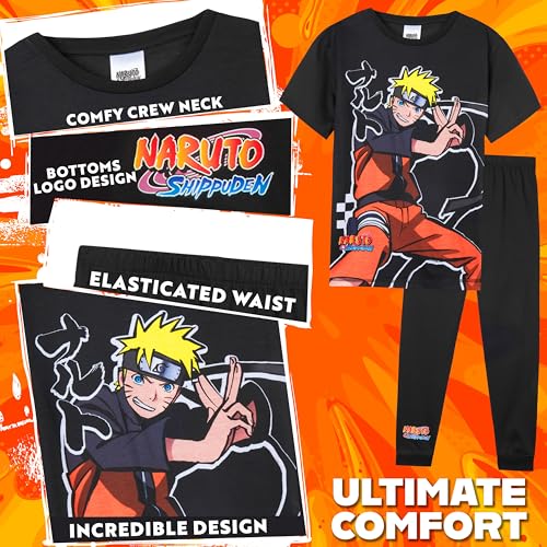 Naruto Boys Pajamas 2 Piece Set for Kids Teens with T Shirt Pajama Pants Soft Breathable Anime PJ Set Loungewear Gifts4