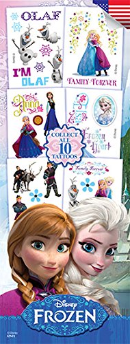 Disney Frozen Temporary Tattoos, 10 sheets, Complete Set, Anna, Elsa, Olaf, Kristoff, and Sven