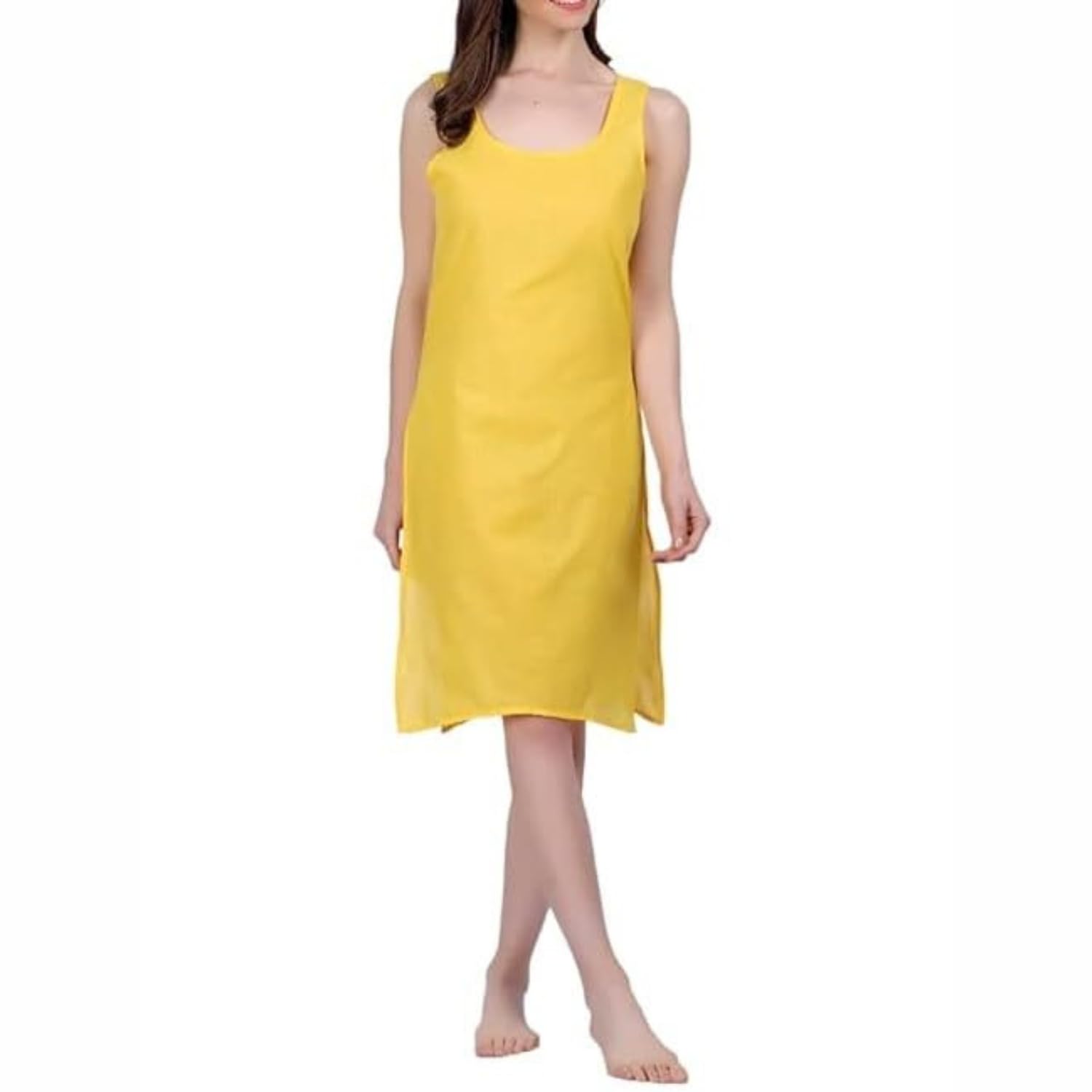 Cotton Inner Slip camesoli for Women, Full Length Inner for Chikankari Kurti, Women Indoor Dress Cotton Sleeveless camesole,Holi Outfit-picture-17
