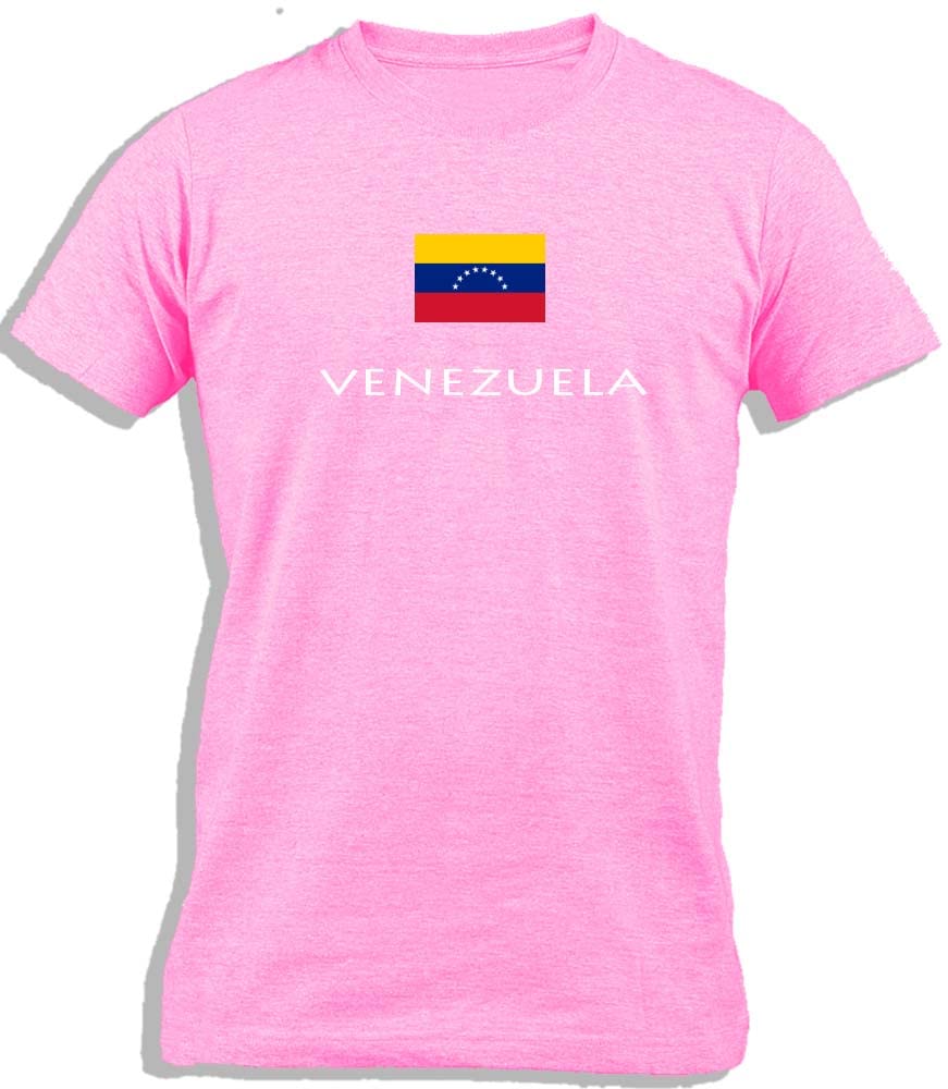 Ay Cabron™ Venezuela With Flag | Venezuelan Flag | Flag Of Venezuela Cotton T-Shirt For Men, PINK, XS
