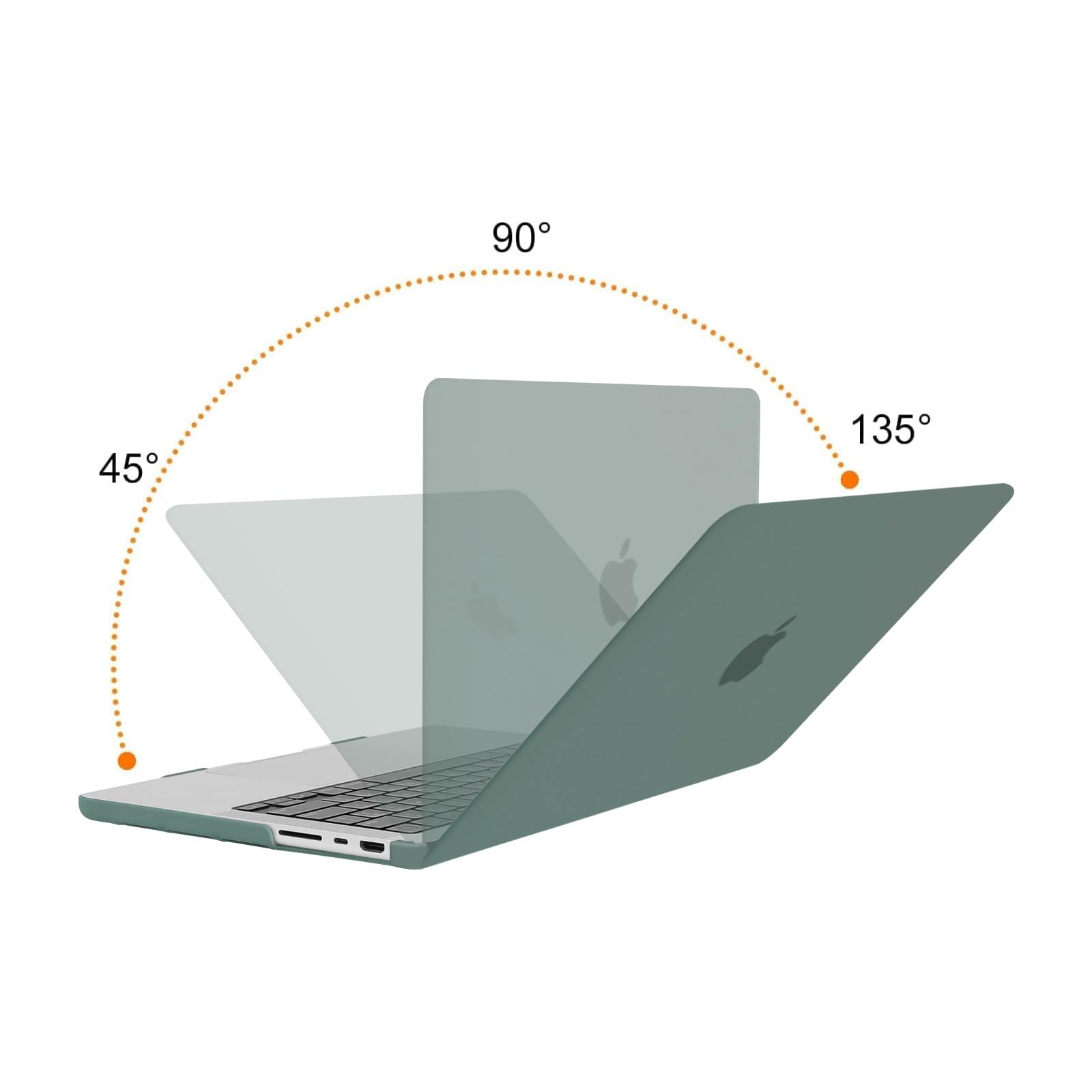 MOSISO Custodia Compatibile con MacBook Pro 14 Cover 2026 2025 2024-2021 M5 A3434 M4 A3112 A3185 A3401 M3 A2918 A2992 M2 A2779 M1 A2442, Rigida Case&Copritastiera&Pellicola&Tipo C, Verde Smeraldo