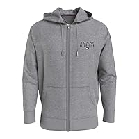 Tommy Hilfiger Felpa con Cappuccio e Zip Uomo Cerniera, Grigio (Medium Grey Heather)