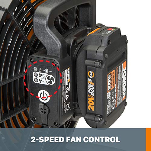 WORX Cordless Work Fan, 20V Compact Fan, WX095L.9 - image 6