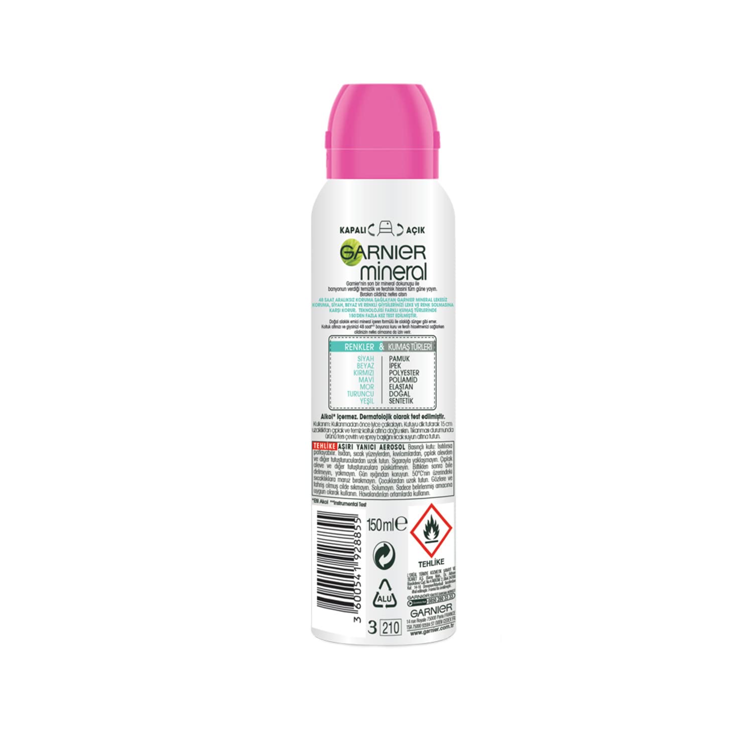 Garnier Mineral Lekesiz Koruma Deodorant 150ml
