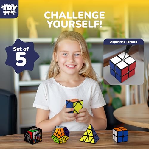 image for STEAM Life Speed Cube Set 5 Pack Magic Cube | Includes Speed Cubes 3x3