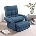 FLOGUOOR Chaise pliante 3 en 1 avec coussin pour lit simple, 42 positions réglables, canapé-lit simple, convient pour se détendre (bleu foncé) 8803