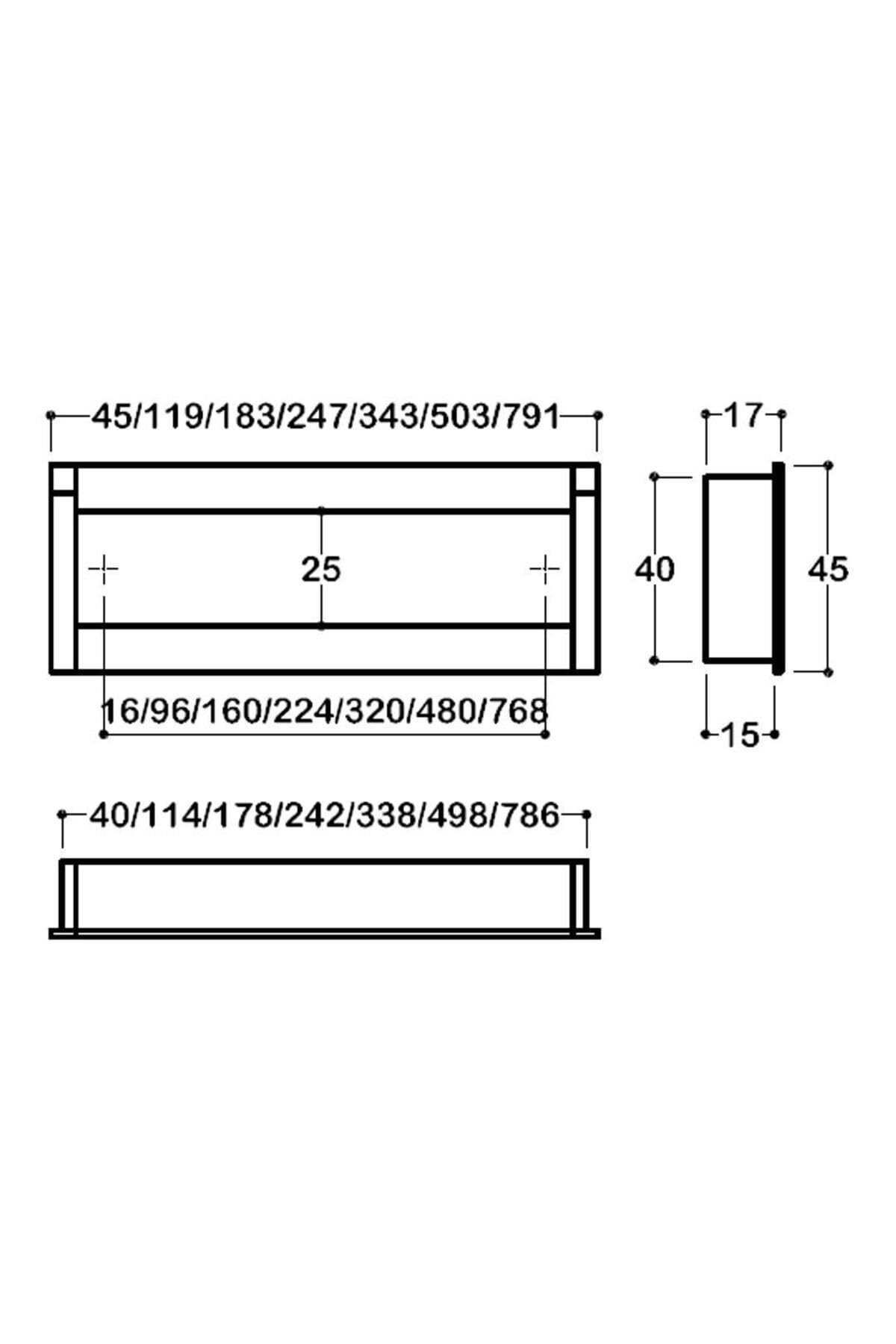 System 2165 Mat Altın Rengi Gömme Kulp 320 Mm Renksiz Tek Ebat Ssy2165 0320 Bb-Bb