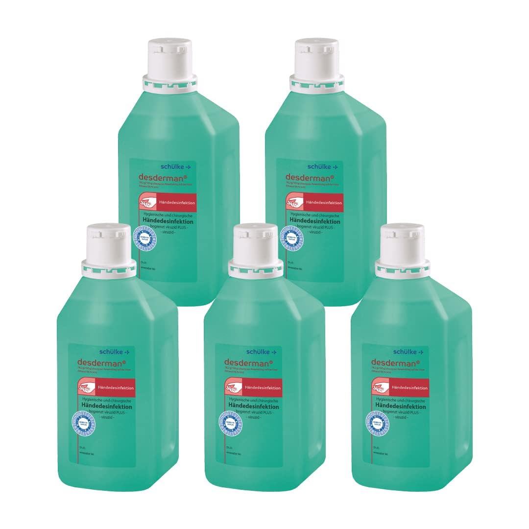 Schülke Desderman | 5 x 1000 ml | Händedesinfektionsmittel | Desinfektionsmittel