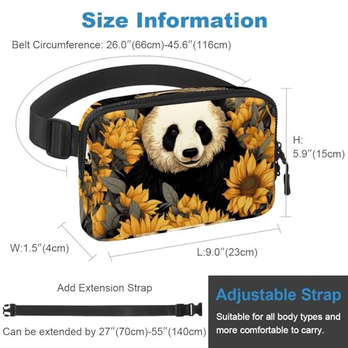Riñonera de girasol panda ajustable multicolor 17 para hombres y mujeres 3