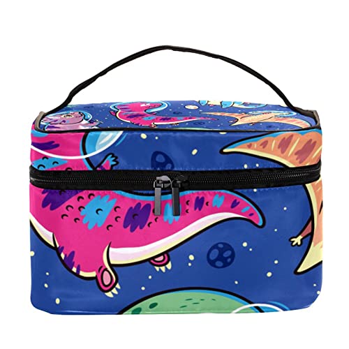 Trousse de maquillage dame dinosaures grande capacité avec fermeture éclair