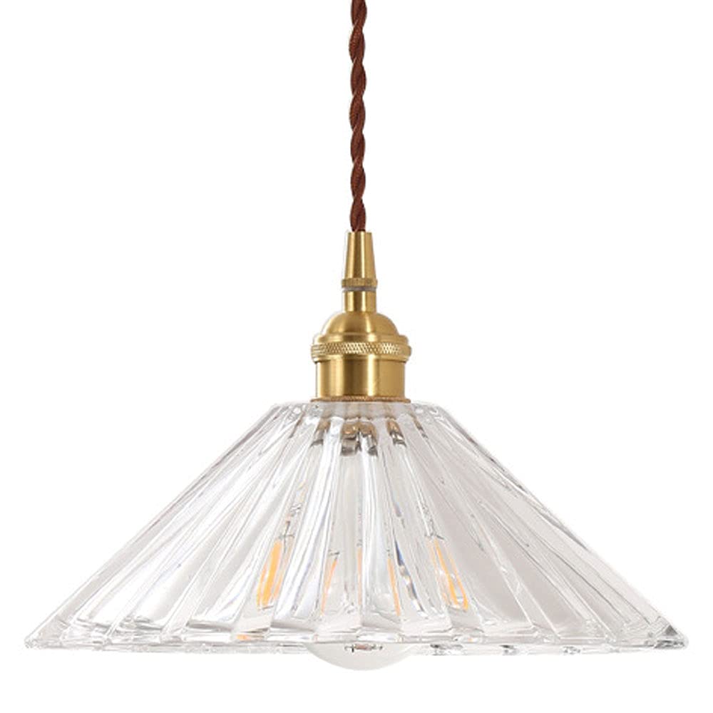 Suspension LED style japonais abat-jour verre éclairage réglable corde