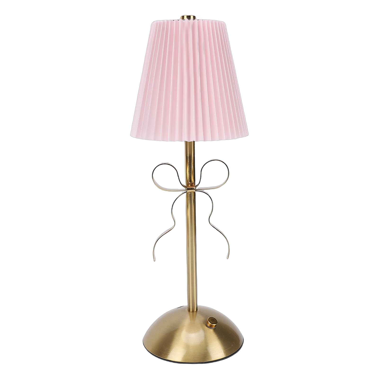 Yanmis Stylish LED Desk Lamp with Fabric Shade Convenient Charging for Home Guesthouse, 1 X USB Data Cable (Pink)