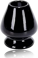 Vista 1 de (Kuse Naoshi) 1 soporte para batidor de cerámica de té verde Matcha para ceremonia de té japonesa - (negro)