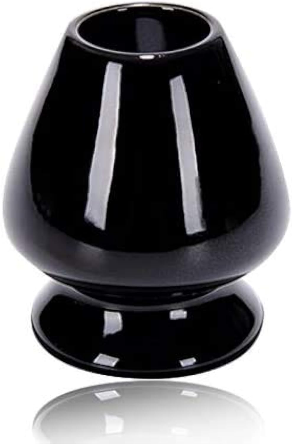 (Kuse Naoshi) 1PC Matcha Green Tea Ceramic Whisk Holder for Japanese Tea Ceremony - (Black)