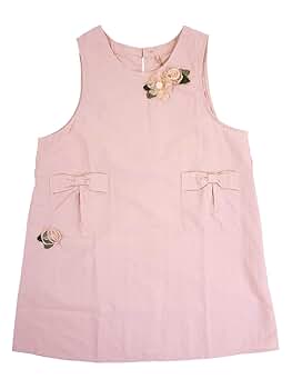 POTECHINO花モチーフ付きピンクエプロン POTECHINO花モチーフ付き