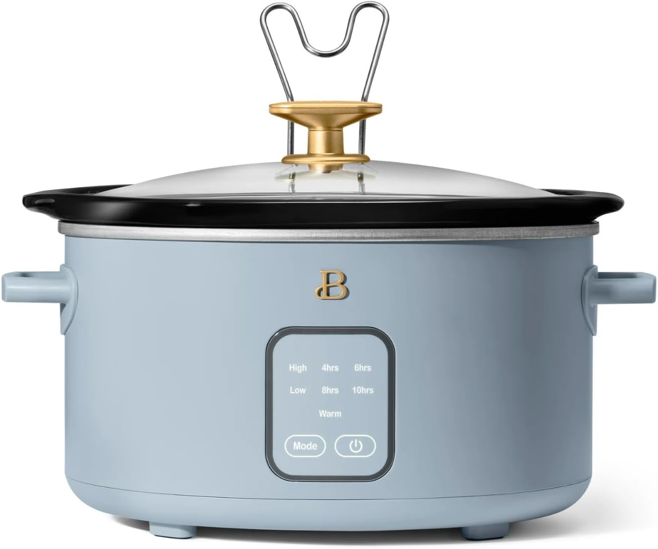 B- Slow Cooker with Touch-Activated Display, Programmable Digital Controls, Removable Non-Stick Pot, Keep Warm Function (Rose, 4 Quarts)