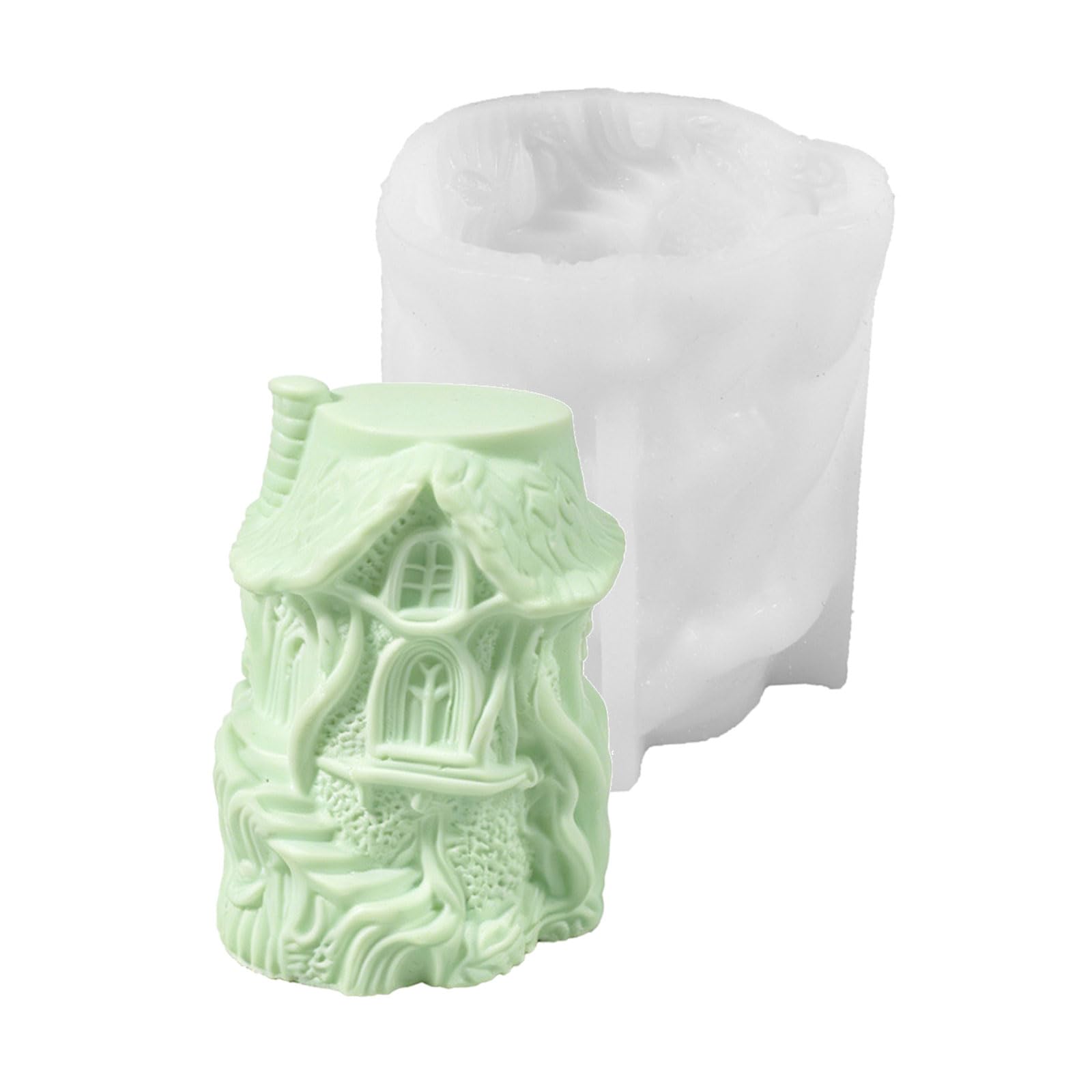 NMFLAB Jellyfish Tree Stump Silicone Molds Easy Demold Multipurpose Silicone for Making Soap Cnidarian House Render Decoration