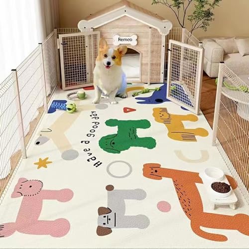 ペットマット PUレザー PVC 拭ける 汚れ防止 防水 フローリングカーペット トイレ下敷きマット PUレザー 犬 猫用 フロアマット 床暖房対応 抗菌 滑らない 怪我防止 大判 介護シーツ 繰り返し利用可能 120*140cm