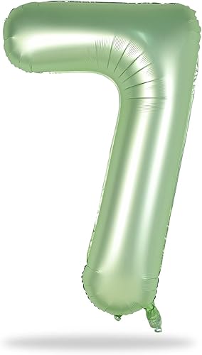 Miniatura 53 de Globos beige de 40 pulgadas con números grandes 3, globos de helio de dígito 3 de color blanco marfil autoinflables para terceras niñas, globos