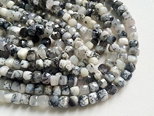 Perles cube dendrite sans défaut de perçage pour vos colliers