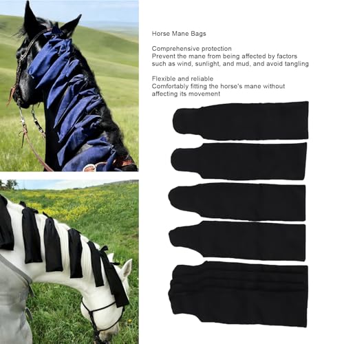 Bolsas para melena de caballo lavables Oreilet con correas ajustables pack de 8 unidades 4