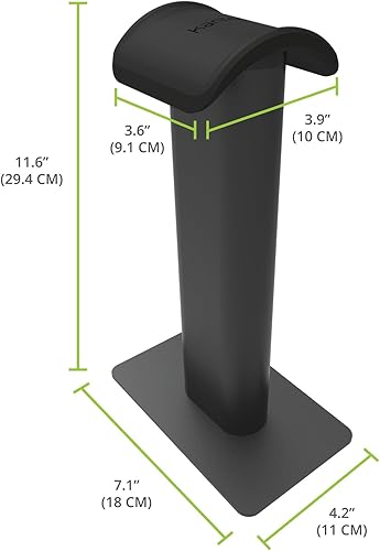 Miniatura 4 de Kanto H2 Premium - Soporte universal para auriculares con acolchado de silicona curvada para auriculares sobre la oreja  Negro