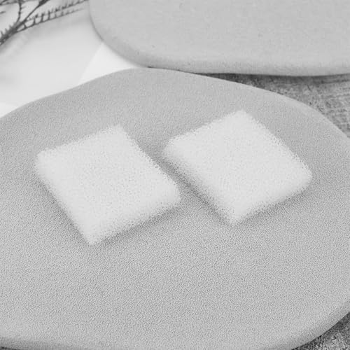 LT Easiyl 18 Stück Ersatzfilter für Haustierwasser Aktivkohlefilter aus PP-Baumwolle 55 X 55 X 17 Mm für Keramik-Wasserbrunnenfilter Weiß mit Pumpenfiltern