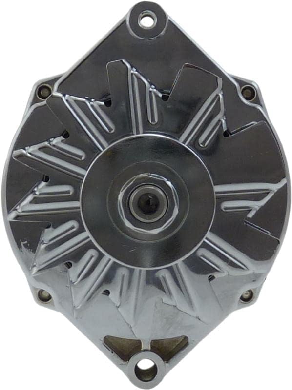 New Premium Super High Output 120 Amp Chrome Alternator for Big and Small Block Chevys with 1 wire hookup. Excellent low Speed Charging Great for Street Rods & Muscle Cars Chevy BBC SBC 7127CH