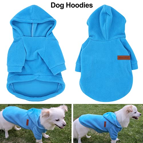 HuaLiSiJi Dog Hoodie Dog Sweatshirt Elasticity Fabric is Quite Comfortable, Soft and Warm for the Animal and Easy to Wear (Blue, L) - Image 2