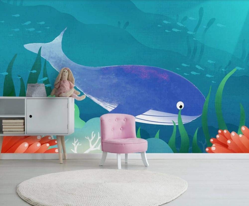 Papier peint 3D grand format pour agrandir un petit salon sombre