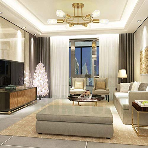 Plafonnier chic minimaliste noir en or style postmoderne de luxe