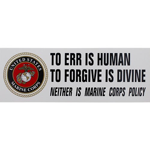 to ERR is Human 8.5"x3" Bumper Sticker