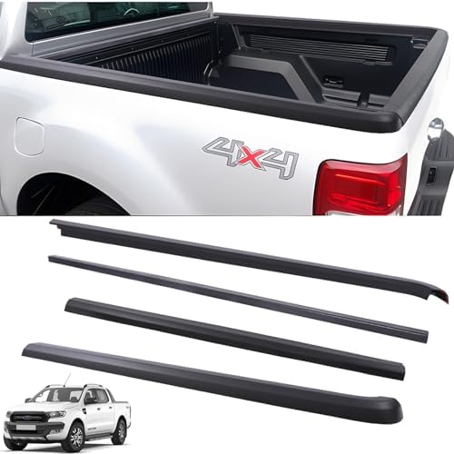 Ford Ranger Rail Protection SUERAUTO4X4 4PCS Tailgate Protector Rail Guard Cap Cover for Ford ...
