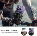 Miracase Bike Motorcycle Phone Holder, [1s Quick Lock] Bicycle Phone Mount Handlebar Cell Phone Clamp for Scooter, Compatible with iPhone Samsung Google