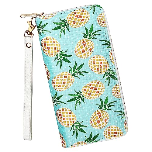 Image of VOCUS Womens Wristlet Wallet Zip Around Clutch Wallet Large RFID Blocking PU Leather Bifold with Phone Holder for Travel