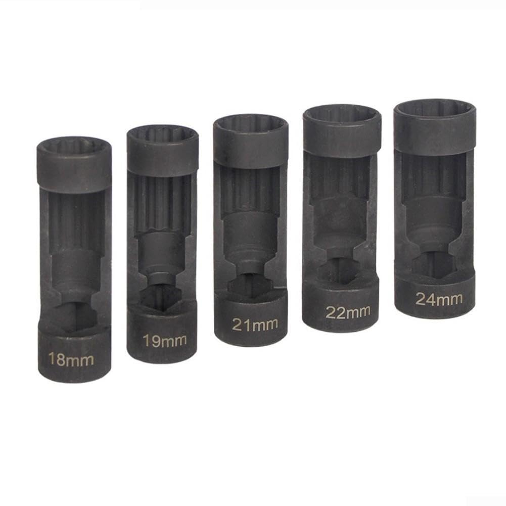 Set de para Tuercas Ranuradas de Seguridad 5 Unidades para herramienta Instalación amortiguadores 1/2 Drive 18-24mm