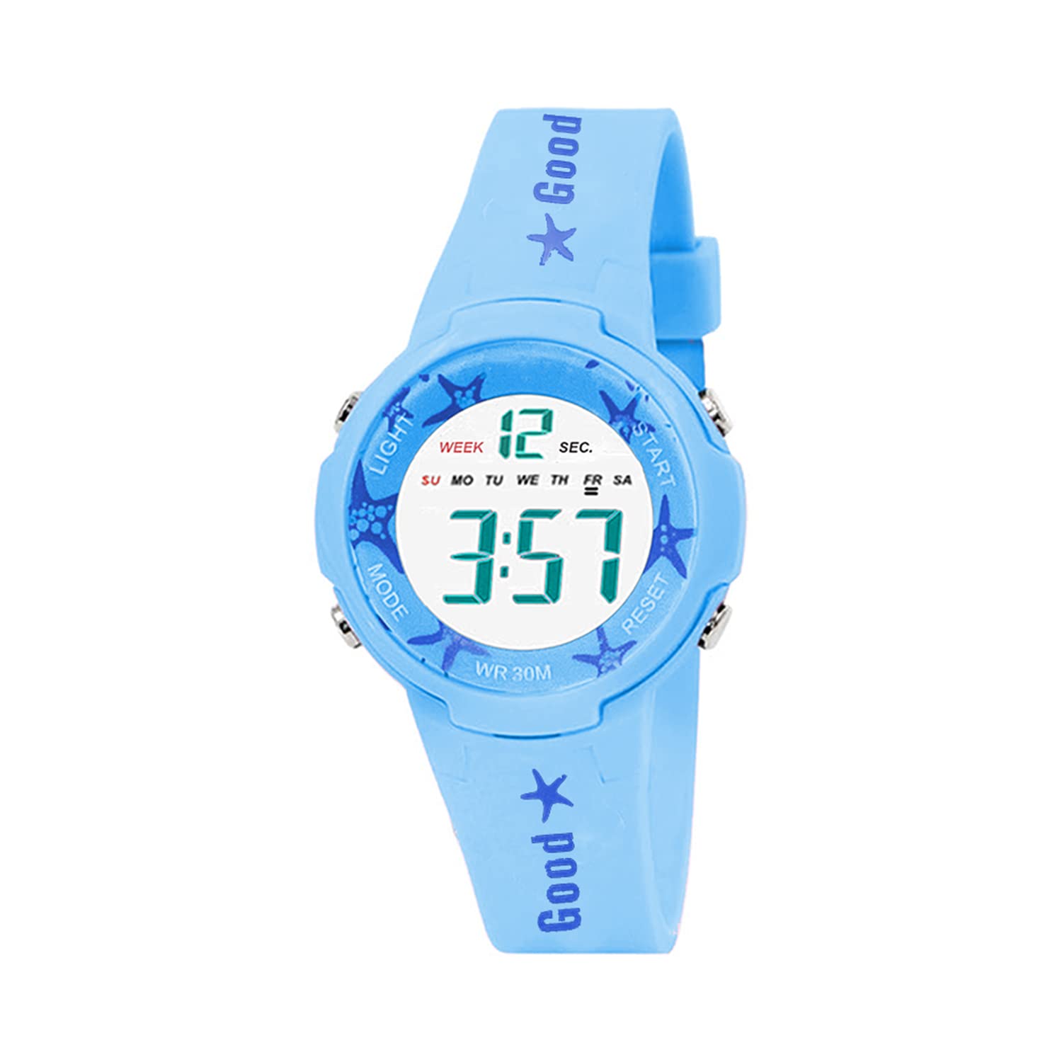 Time Up Digital Dial Alarm,Stopwatch, Night Light & Waterproof Watch for Small Boys & Girls (Age:3-10 Years)-DET20L-X (Sky Blue) (B09S3WGFY8) Amazon Price History, Amazon Price Tracker