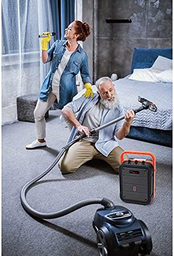 JYX Karaoke Machine with Wireless Microphone, Portable PA System with Shoulder Strap and Remote Control, Support USB/SD Card Input, FM Radio, REC, Perfect for Home, Party and Travel