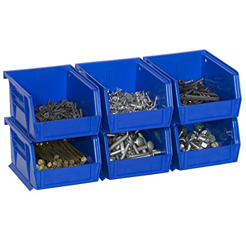 Image of Akro-Mils Storage Bins 30210, Plastic | Stackable | Hanging Design | 5 inch x 4 inch x 3 inch | Yellow | Pack of 24