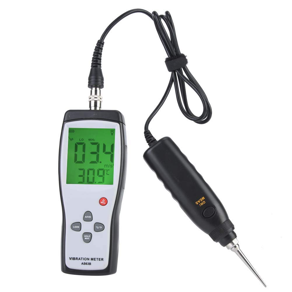 Vibromètre, testeur de vibromètre numérique LCD, capteur de vibration portable, analyseur de vibromètre AS63B, jauge de testeur de vibration