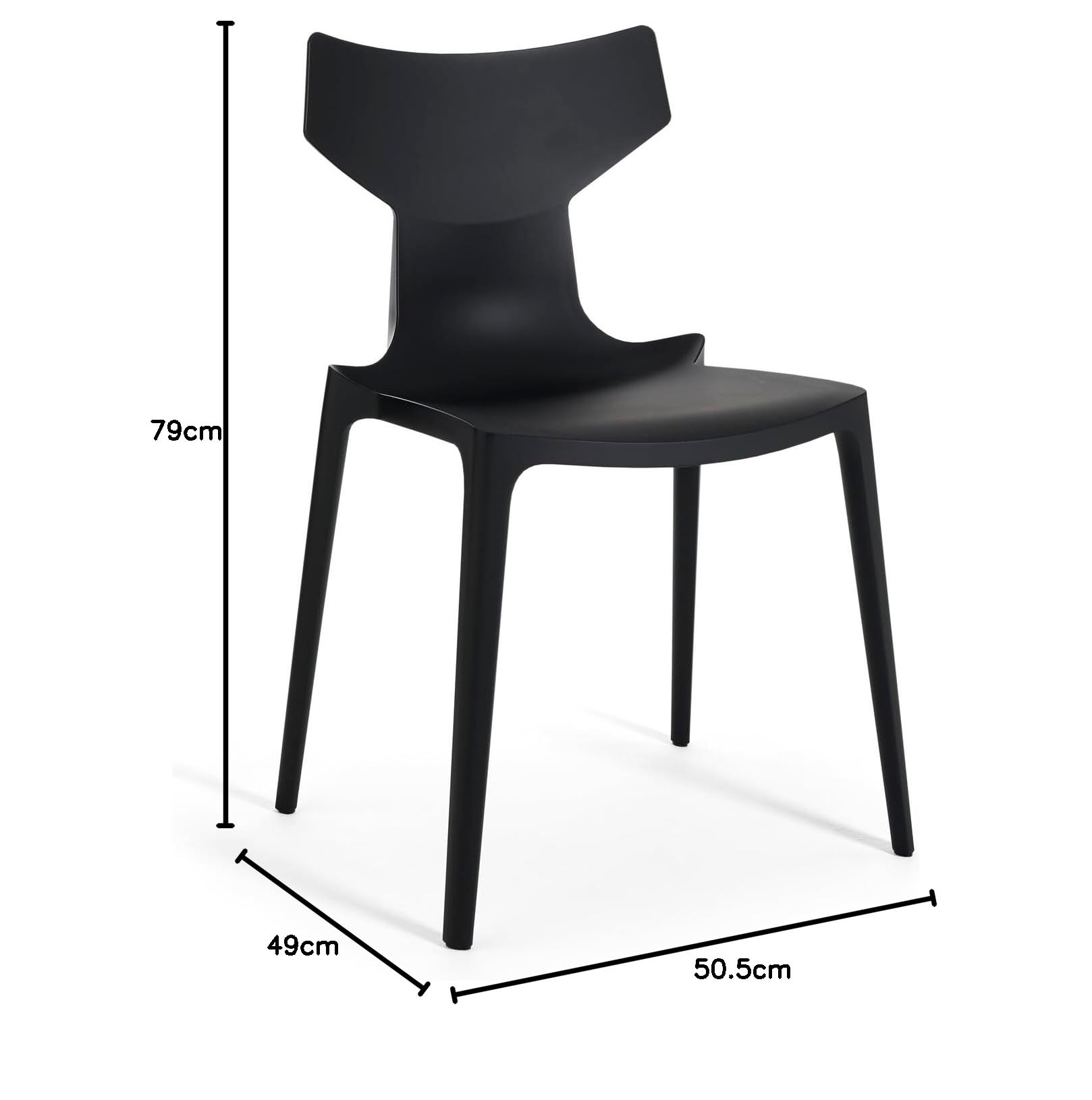 Kartell Re-Chair, Set 2 sedie, Nero