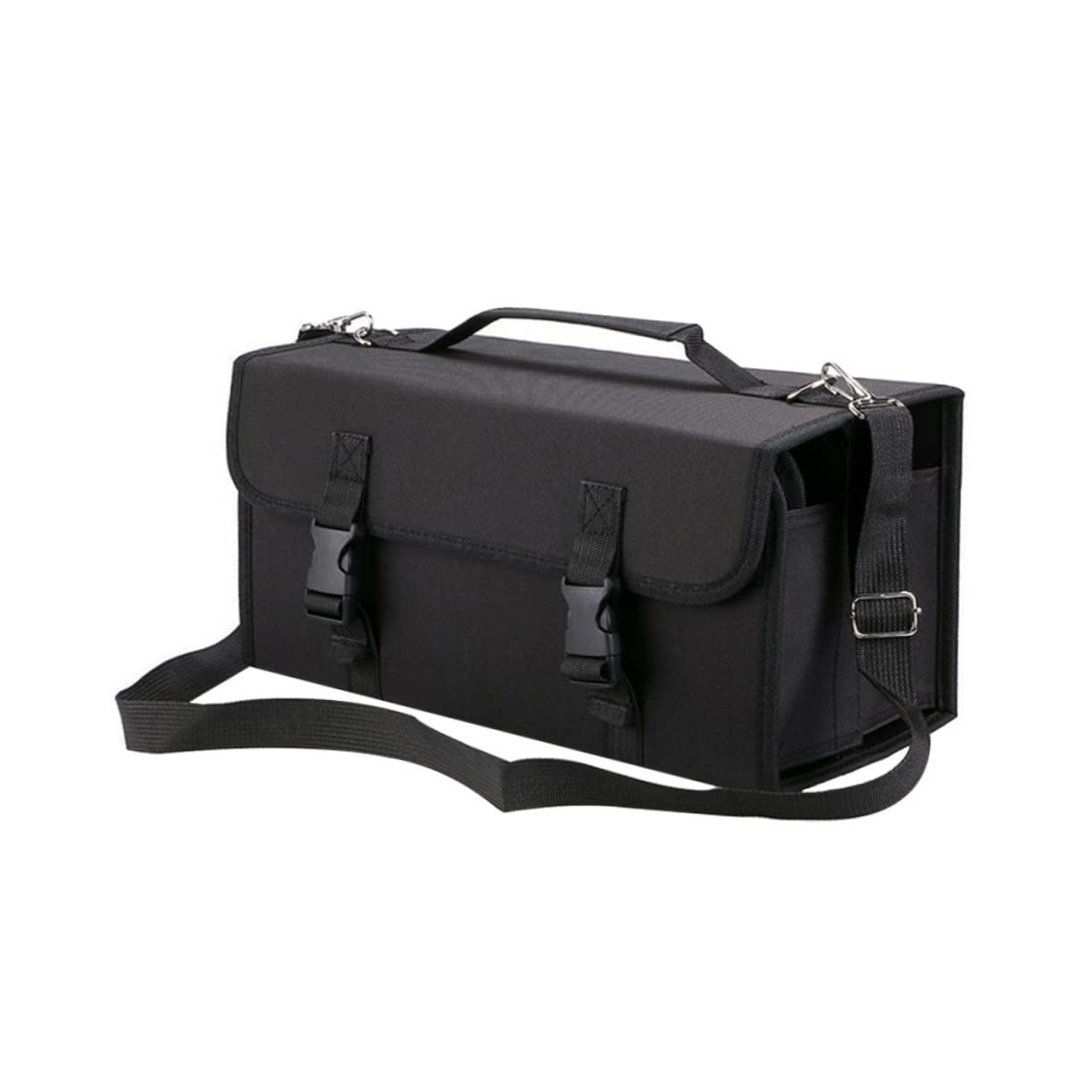 Borsa Porta Pennarelli Scomparti con Tracolla e Cerniera Custodia Porta Penne e Oggetti Adatta per Tavolo o Armadietto
