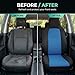 FH Group Automotive Car Seat Covers Blue Interior Front Seats Only Accessories High Back Combo Classic Cloth Car Seat Cover Front Set Universal Fit Cars Trucks and SUV Car Interior Accessories