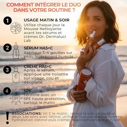Coffret Cadeau Femme/Homme BIO | Hydrate, Repulpe & Illumine | 5 Acides Hyaluroniques, Hexapeptide & Vitamine C | Serum & Creme Visage (2×100 ML) | Peaux Seches/Matures/Sensibles | AIAB Made in Italy – Image 6