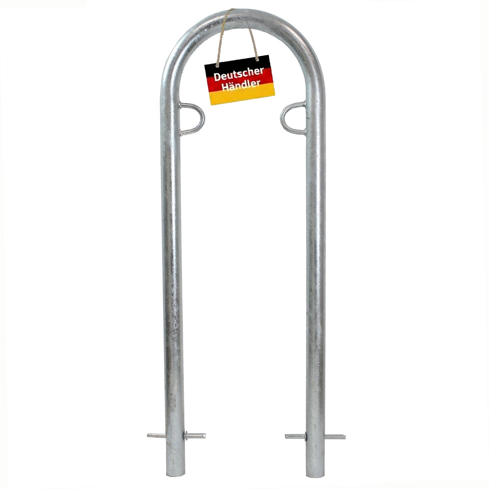 Baumarktplus TRUTZHOLM Fahrradanlehnbügel Fahrradständer 111,5x40cm Anlehnbügel Anlehnständer Poller Ständer feuerverzinkt Fahrradständer Fahrrad Ständer Rad Baumschutzbügel Bike
