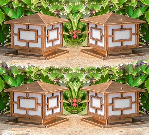 Image of Gate Light Design Aluminium Casting Water Proof Gate lamp E27 Holder Type for Home and Garden-Electricity | Pack of 4| Antique Gold