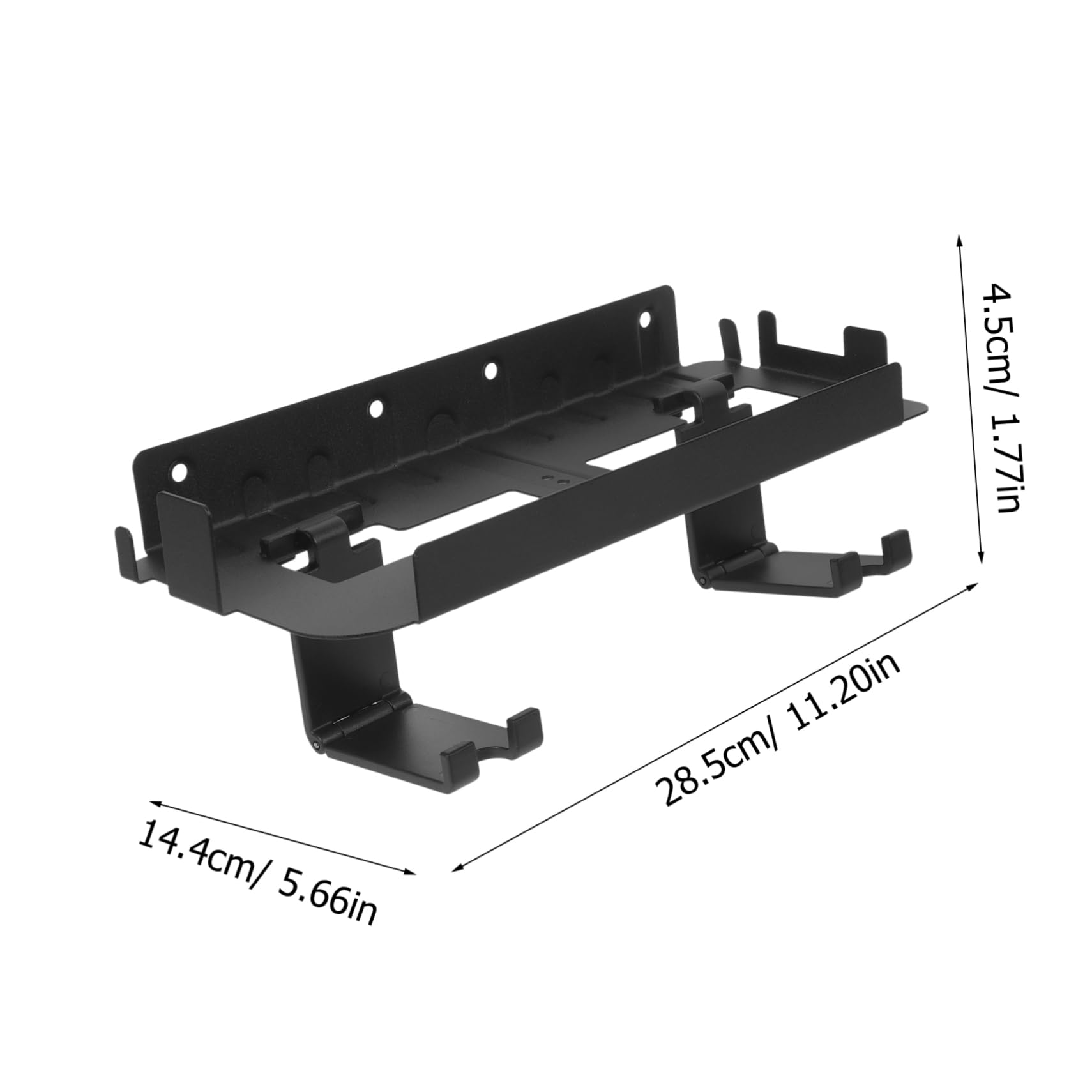 Hemobllo Supporto a Muro Nero in Ferro e Abs per Cuffie e Controller, Soluzione Stabile ed Elegante per Gaming Design Salvaspazio