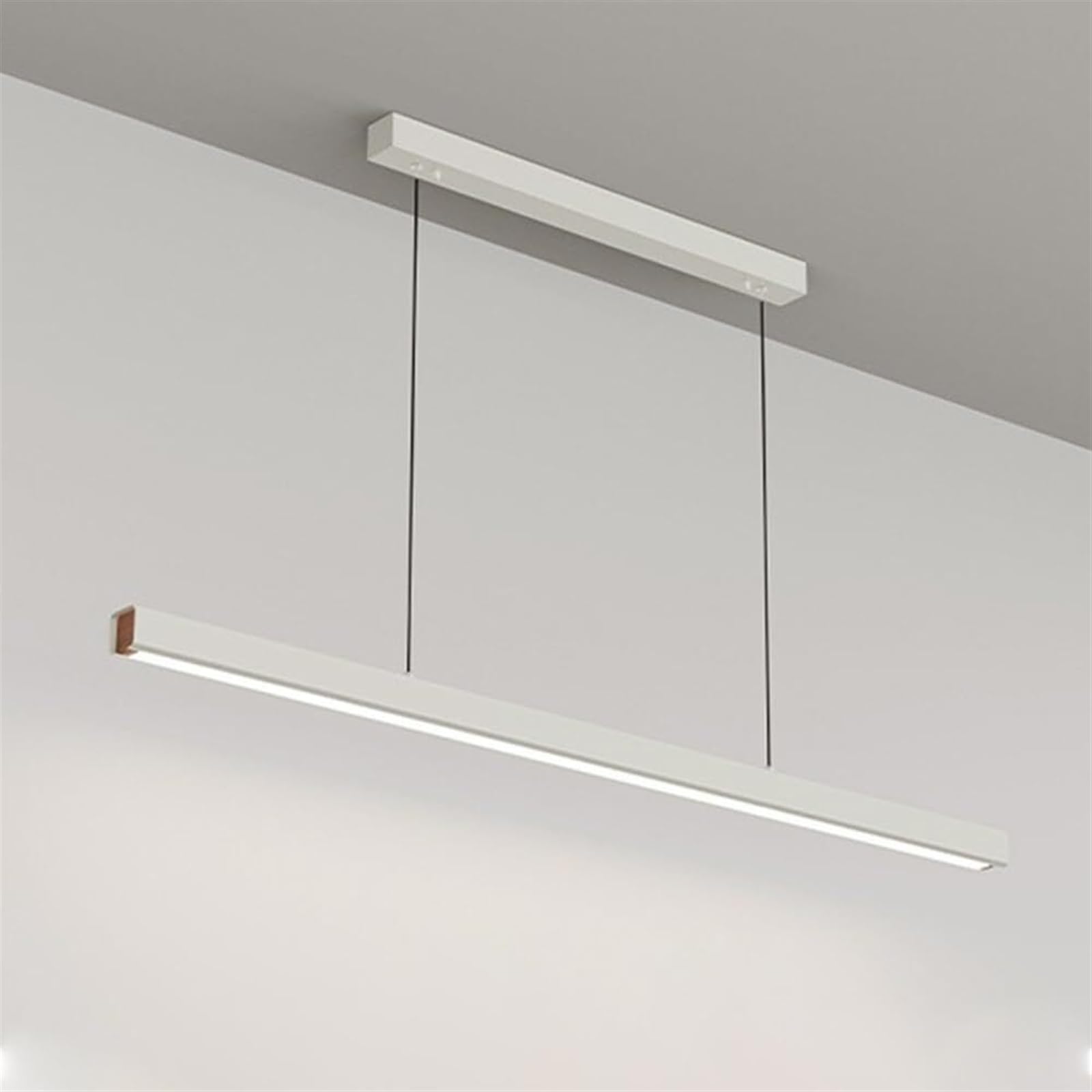 Lampe suspendue LED 23,6 po en aluminium doré et acrylique blanc pour bar et cuisine