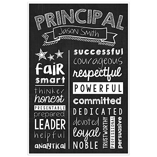 Principal Chalkboard Wall Art –Principal Graduate Gift – Principal Appreciation Personalized Poster